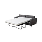 Faux Leather Sleeper Sofa with Memory Foam Mattress