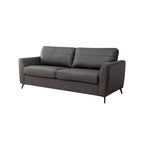 Faux Leather Sleeper Sofa with Memory Foam Mattress