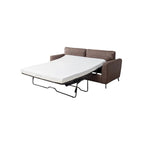 Faux Leather Sleeper Sofa with Memory Foam Mattress