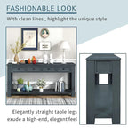 4-Drawer Console Table with Lower Shelf