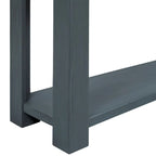 4-Drawer Console Table with Lower Shelf