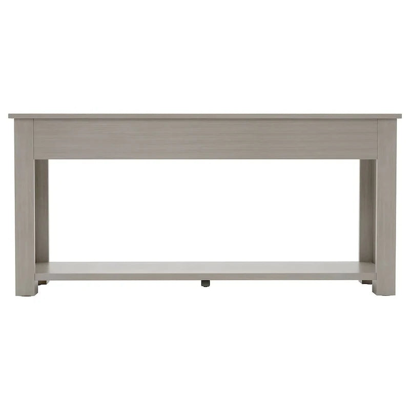 4-Drawer Console Table with Lower Shelf