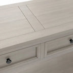 4-Drawer Console Table with Lower Shelf
