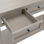4-Drawer Console Table with Lower Shelf