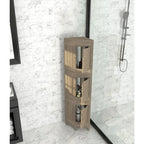 Three-Tier Corner Teak Bath Shelf